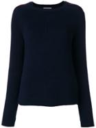 Moncler Logo Sleeve Sweater - Blue