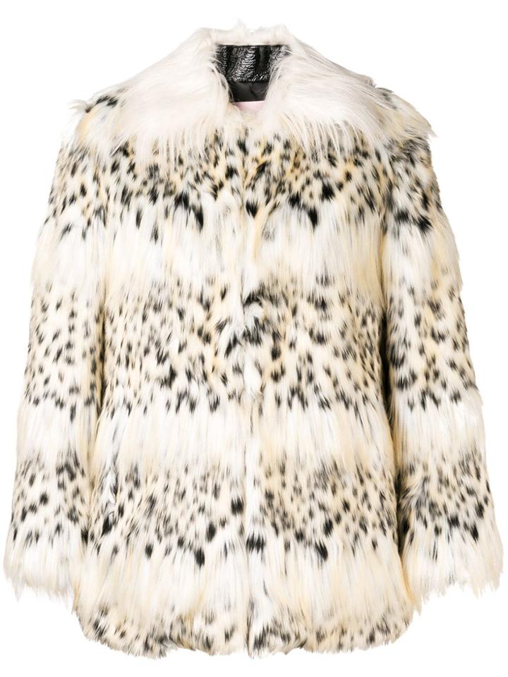 Giamba Faux Fur Jacket - Nude & Neutrals