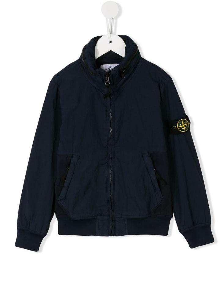Stone Island Kids Zipped Jacket, Boy's, Size: 12 Yrs, Blue