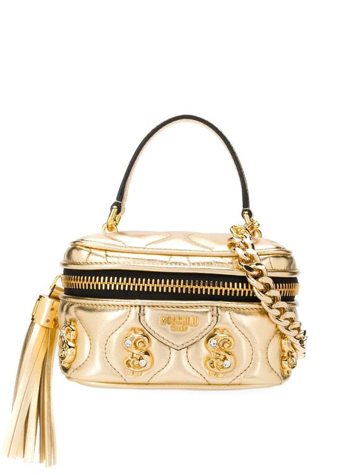 Moschino Dollaro Mini Crossbody Bag - Gold