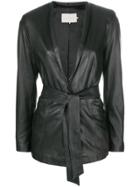 L'autre Chose Belted Blazer - Black