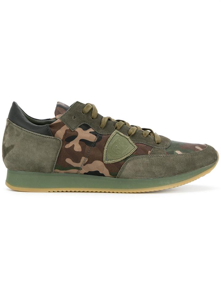 Philippe Model Tropez Camouflage Sneakers - Green