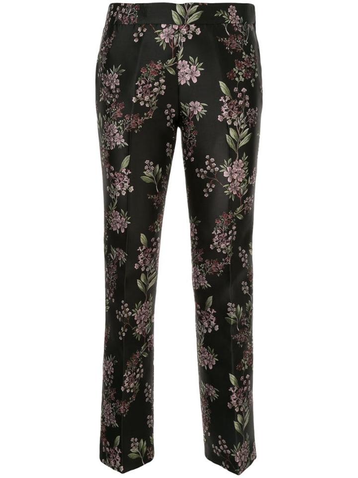 Giambattista Valli Jacquard Floral Trousers - Black