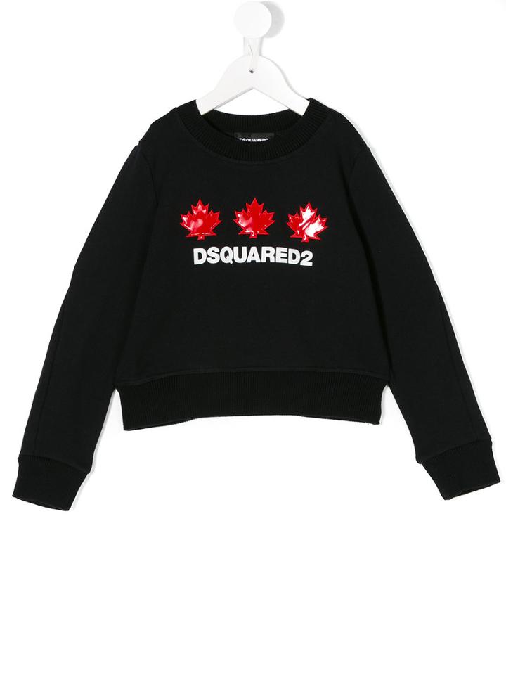 Dsquared2 Kids - Maple Leaf Logo Sweatshirt - Kids - Cotton - 4 Yrs, Blue