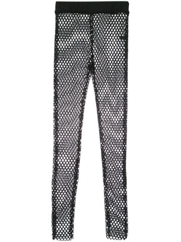 Les Animaux Mesh Leggings - Black