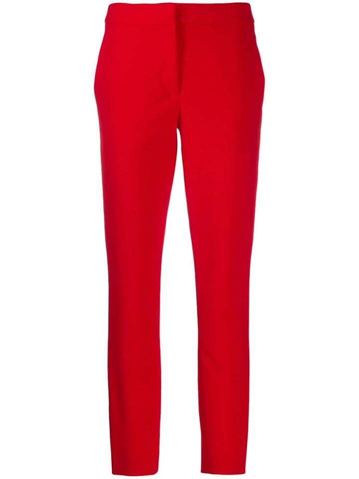 Moschino Mid Rise Skinny Trousers - Red