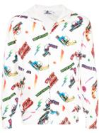 Hysteric Glamour Print Zipped Hoodie - White
