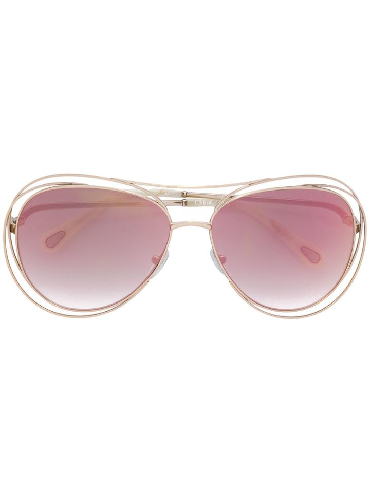 Chloé Eyewear Tinted Sunglasses - Metallic