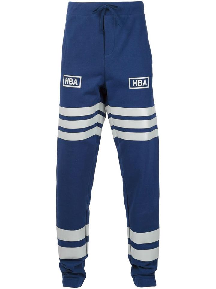 Hood By Air Logo Print Track Pants, Men's, Size: Xl, Blue, Cotton