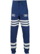 Hood By Air Logo Print Track Pants, Men's, Size: Xl, Blue, Cotton