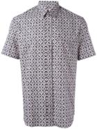 Maison Margiela Pattern Short Sleeve Shirt, Men's, Size: 41, Blue, Cotton