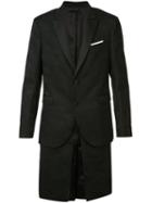 Neil Barrett - Layered Camouflage Blazer - Men - Cotton/polyester/polyurethane/wool - 46, Black, Cotton/polyester/polyurethane/wool