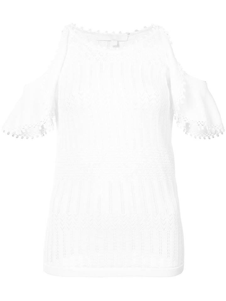 Jonathan Simkhai Crochet Cold Shoulder Top - White