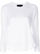 Simone Rocha Ruffle Detail Long-sleeve T-shirt - White