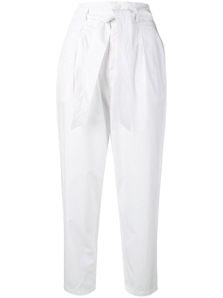Antik Batik Belted High-waisted Trousers - White
