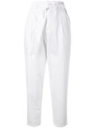 Antik Batik Belted High-waisted Trousers - White