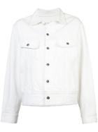 Oscar De La Renta Embroidered Denim Jacket - White