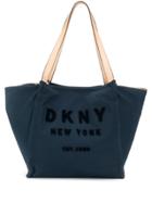 Dkny Raised Logo Tote - Blue