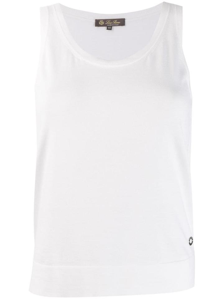 Loro Piana Fitted Tank Top - White