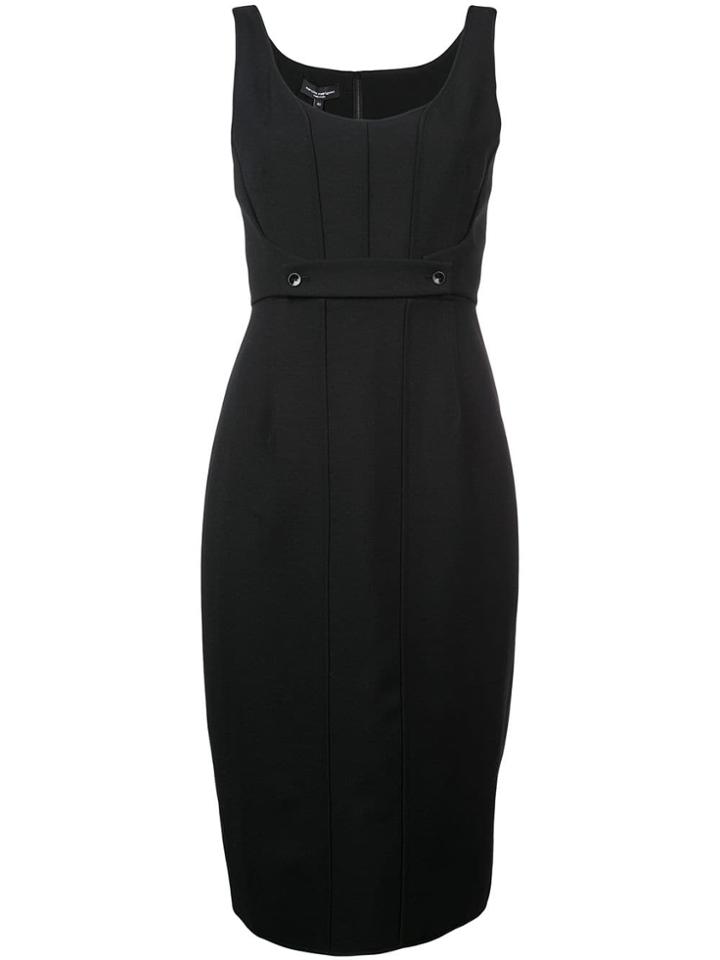 Narciso Rodriguez Midi Fitted Dress - Black