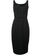 Narciso Rodriguez Midi Fitted Dress - Black