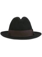 Antonio Marras Contrast Strap Hat, Men's, Size: 58, Black, Wool