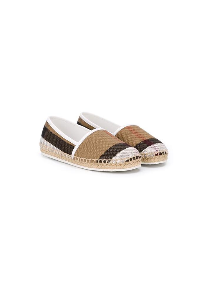 Burberry Kids Nova Check Espadrilles, Boy's, Size: 29