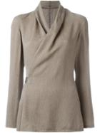 Rick Owens Textured Wrap Blouse
