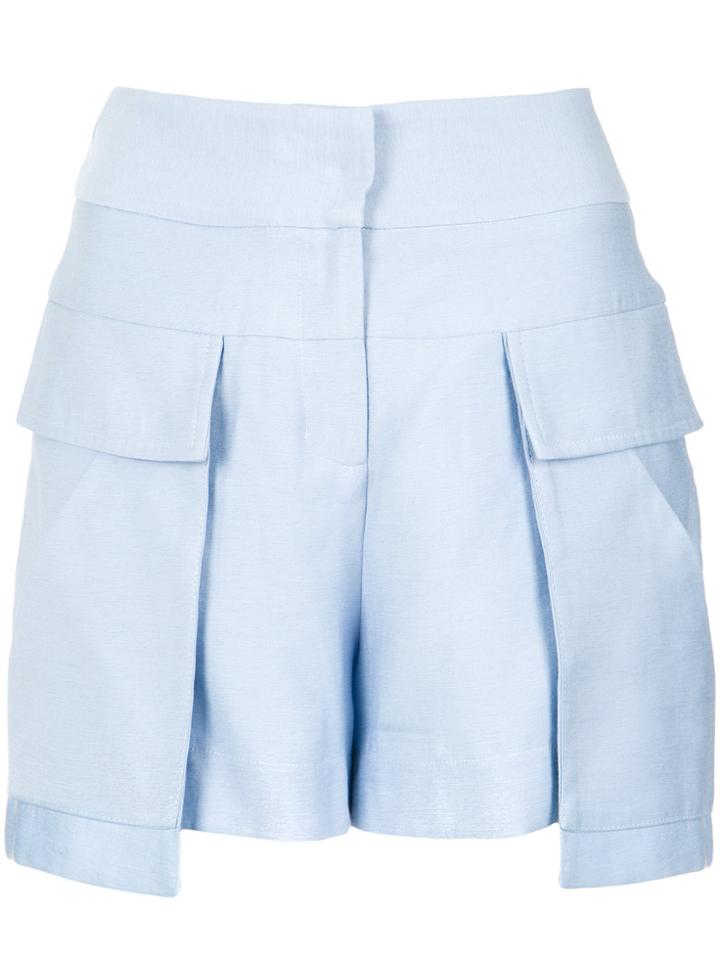 Giuliana Romanno Lace Up Skorts - Blue