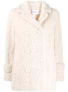 Stand Double Buttoned Jacket - White
