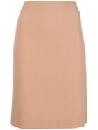 Romeo Gigli Pre-owned Fitted Midi Skirt - Neutrals
