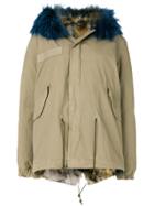 Mr & Mrs Italy Shearling Trim Parka - Nude & Neutrals