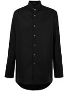 Ann Demeulemeester Plain Shirt, Men's, Size: Large, Black, Cotton