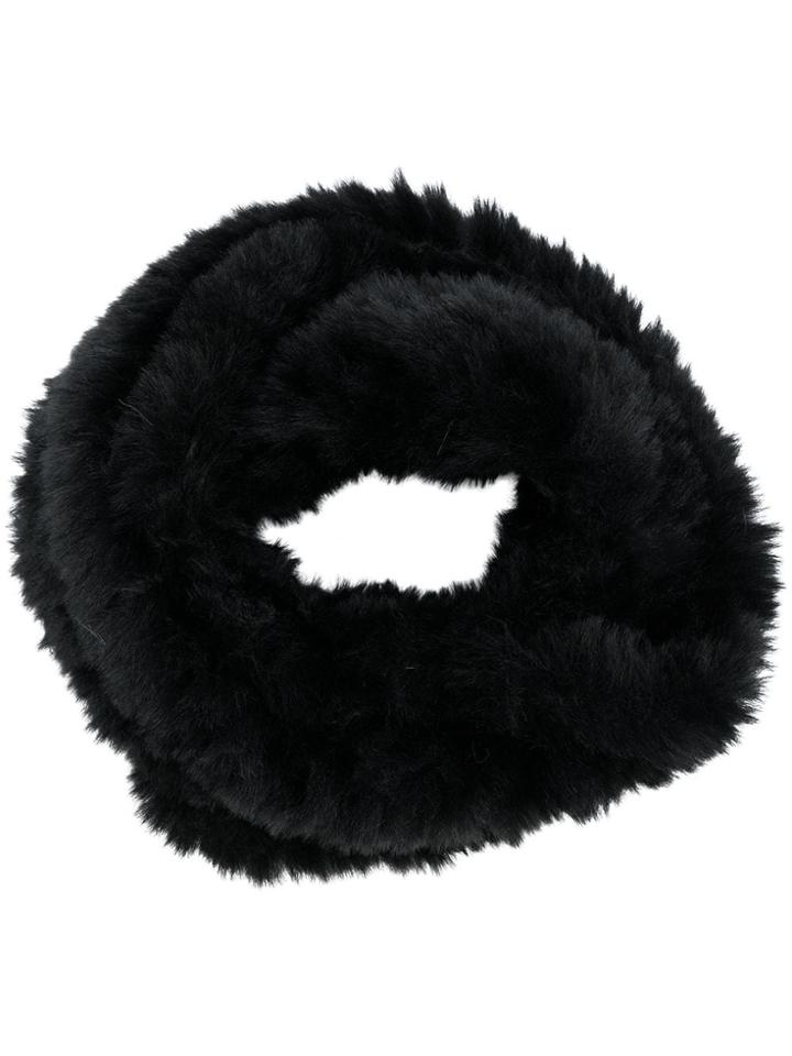 Jocelyn Faux-fur Snood Scarf - Black