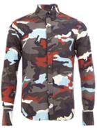 Moncler Gamme Bleu Camouflage Button Down Shirt