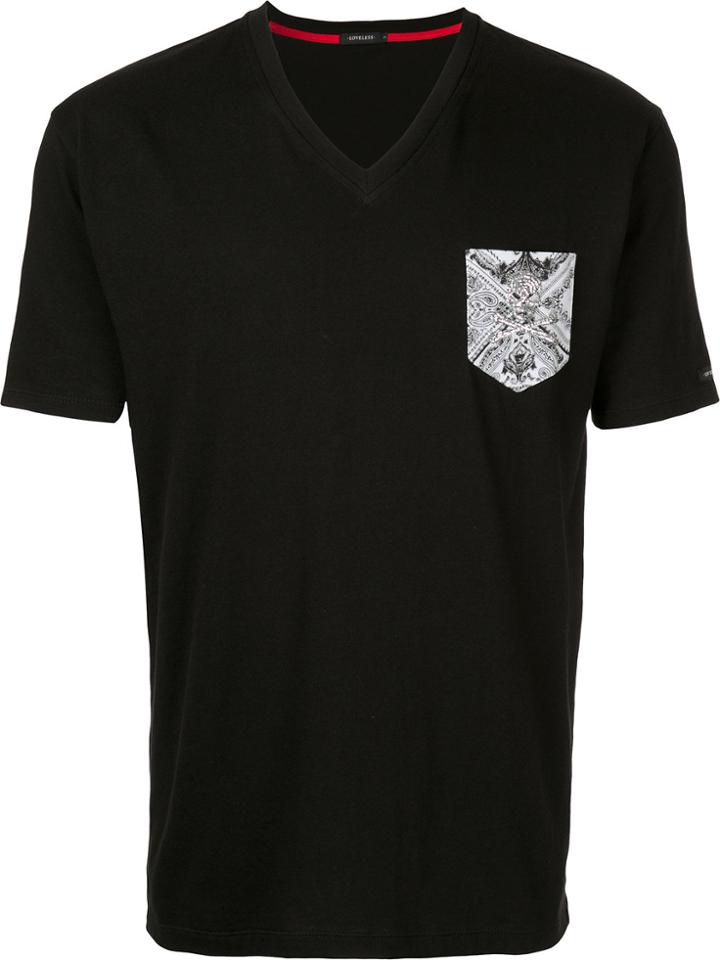 Loveless Paisley Pocket T-shirt - Black