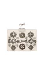 Alexander Mcqueen Knuckle Embellished Clutch - Neutrals