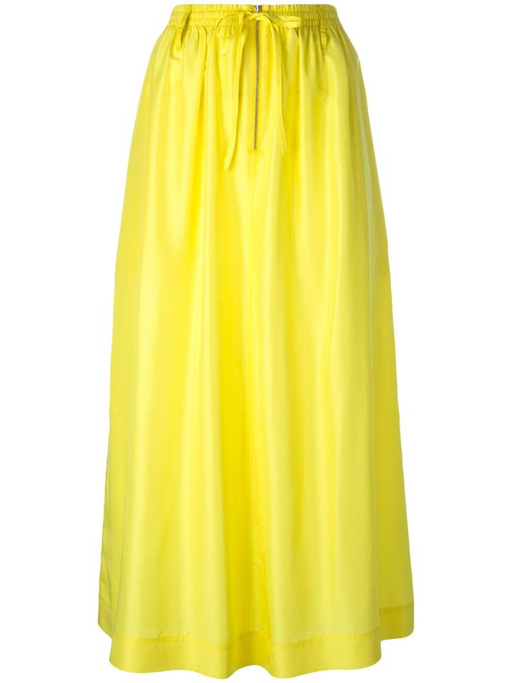 Joseph - Midi Full Skirt - Women - Silk - 38, Women's, Yellow/orange, Silk