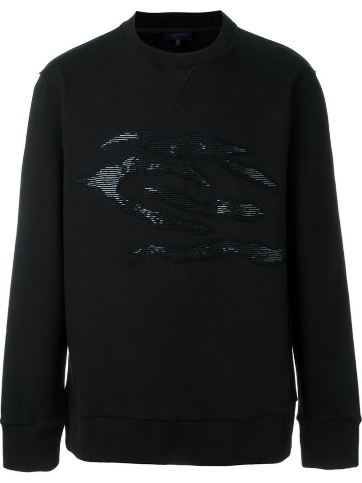 Lanvin Sequin Zebra Embroidery Sweatshirt