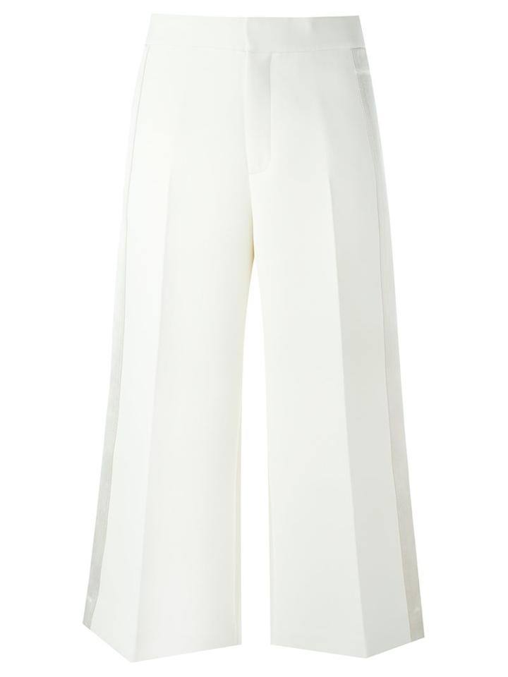 Joseph Cropped Wide Leg Trousers, Women's, Size: 34, Nude/neutrals, Cotton/viscose/polyester/triacetate