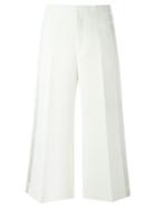 Joseph Cropped Wide Leg Trousers, Women's, Size: 34, Nude/neutrals, Cotton/viscose/polyester/triacetate