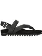 Lanvin Thong Strap Sandals, Men's, Size: 7, Black, Calf Leather/leather/rubber
