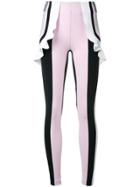 No Ka' Oi Kina Frill Trim Sports Leggings - Grey
