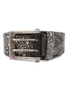 Ivo Scunzani Buckle Belt, Men's, Size: Medium, White, Toad Skin