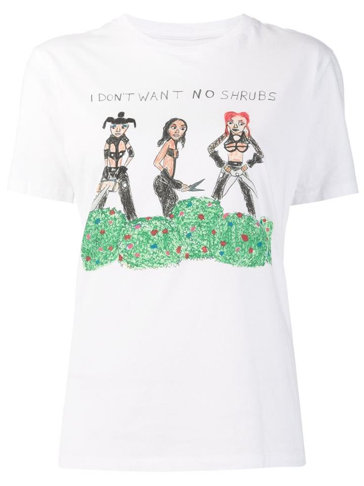 Unfortunate Portrait 'i Don't Want No Shrubs' T-shirt, Women's, Size: Xs, White, Cotton