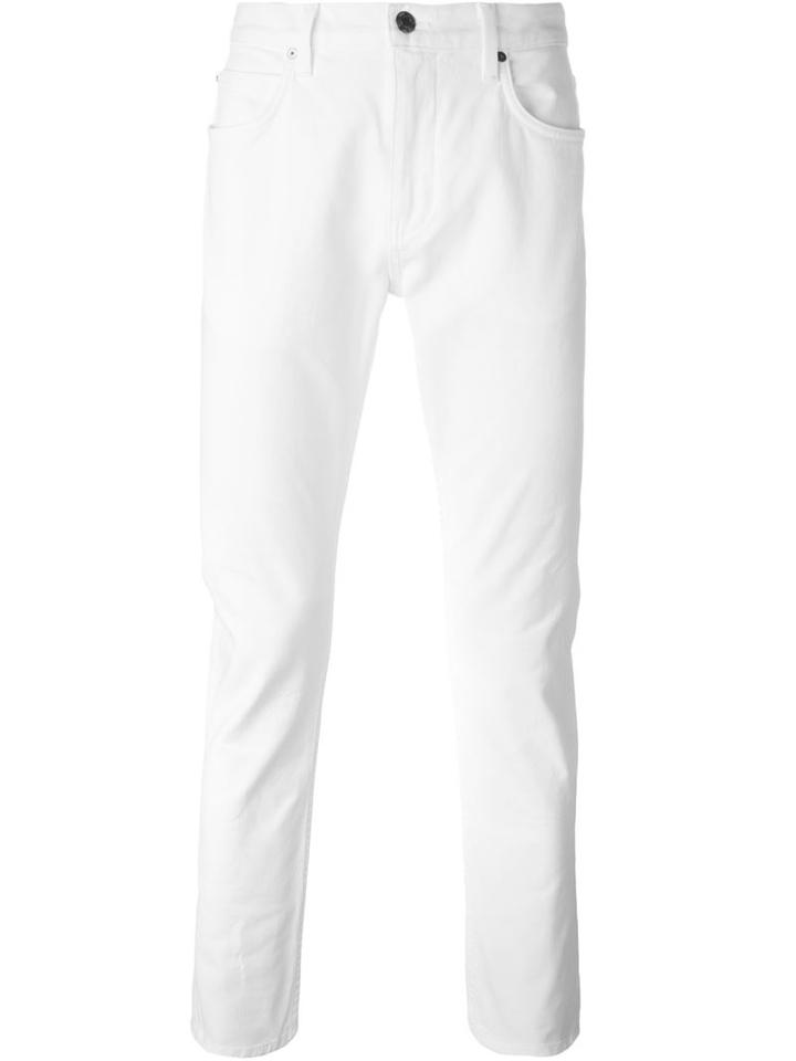 Helmut Lang Straight Leg Jeans, Men's, Size: 36, White, Cotton/spandex/elastane