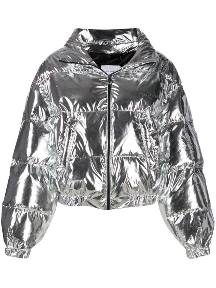 Chiara Ferragni Flirting Bomber Jacket - Silver