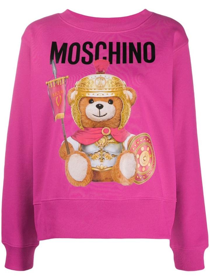 Moschino Roman Teddy Bear Sweatshirt - Pink