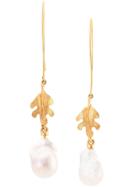 Oscar De La Renta Acorn & Leaf Drop Earrings - Gold