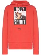 Neighborhood X Cali Holy Spirit And Dog Printed Cotton Hoodie - Red